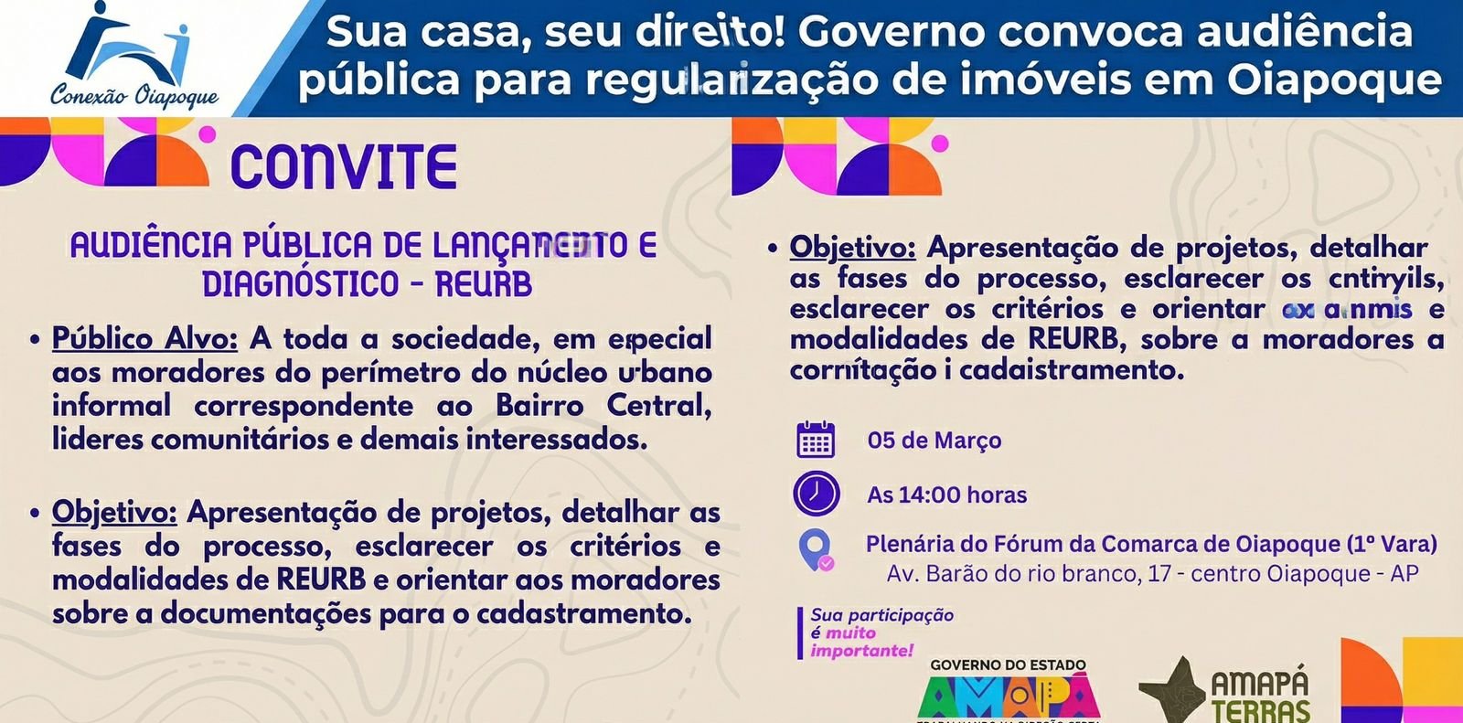 Sua casa, seu direito! Regularização de imóveis em Oiapoque