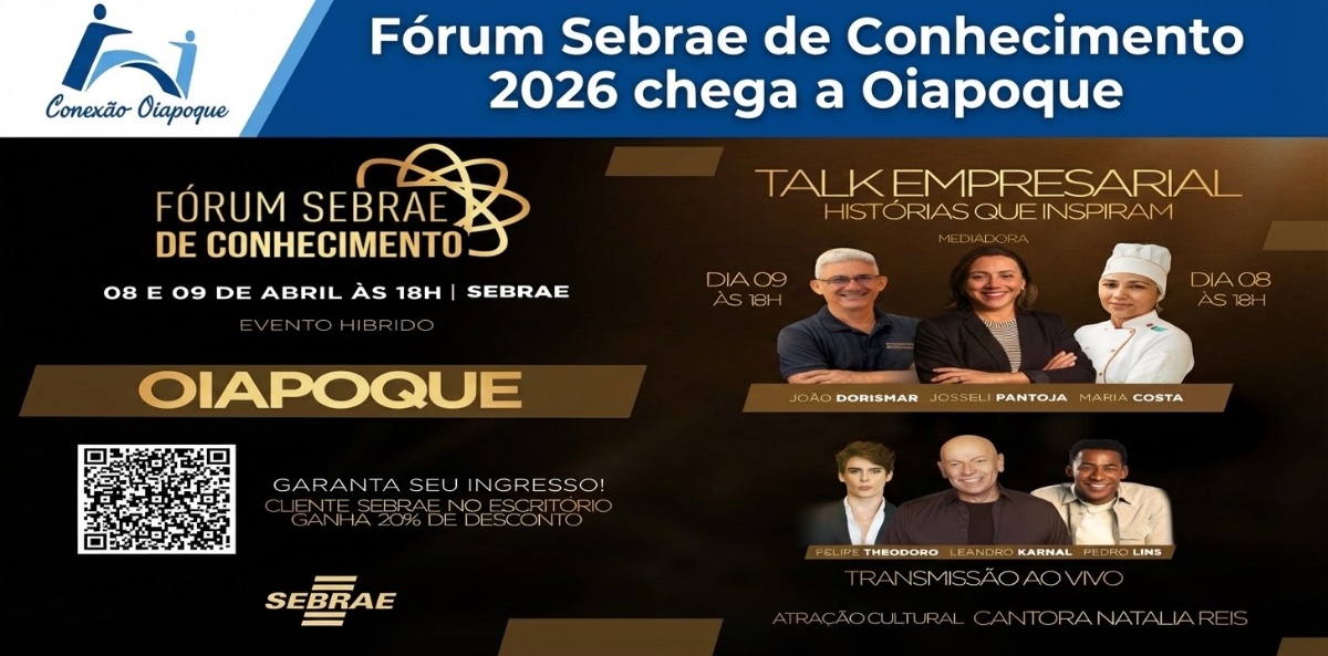 Fórum Sebrae de Conhecimento 2026 chega a Oiapoque