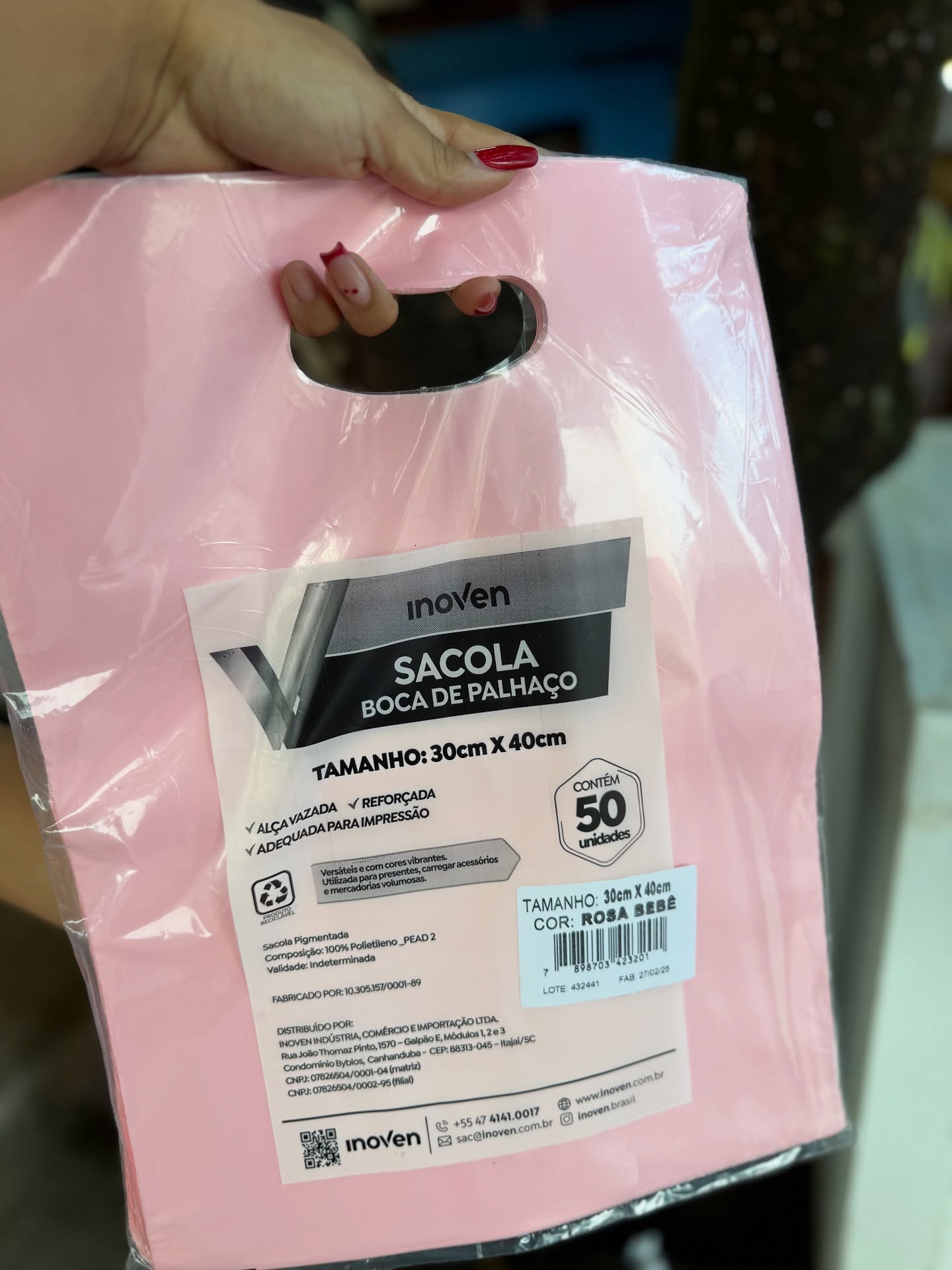 Sacolas Boca de Palhaço Rosa