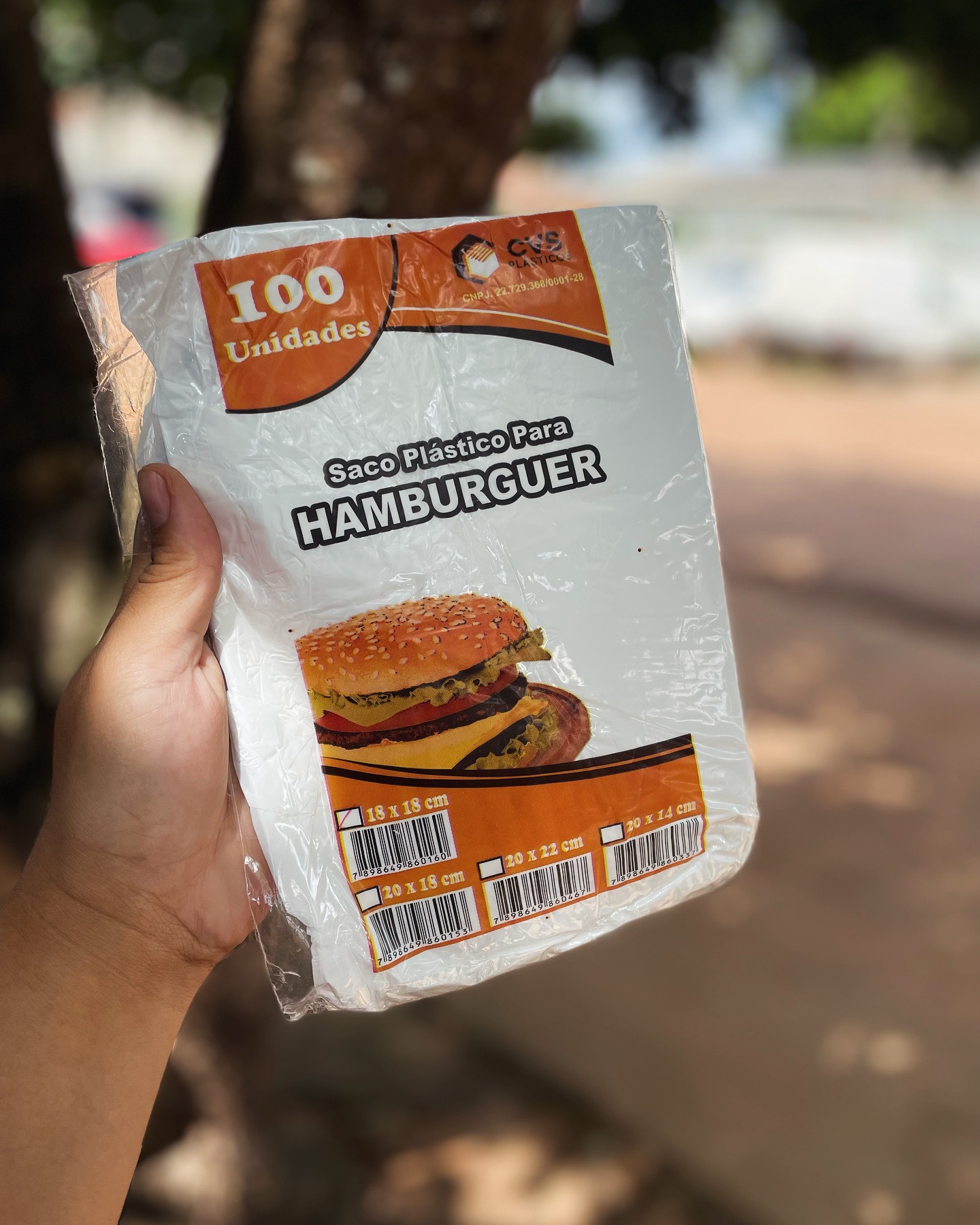 Saco Plástico para Hambúrguer