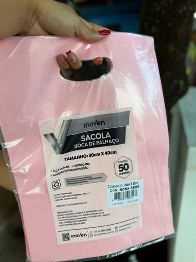 Sacolas Boca de Palhaço Rosa